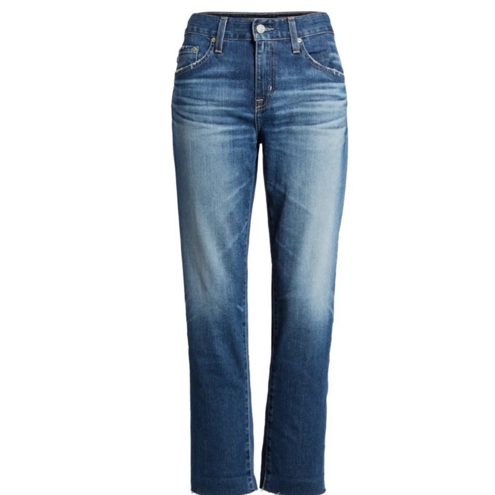 AG Jeans The Ex-Boyfriend Slim Slouchy Raw Hem in 12 Years Brisk Size 26R